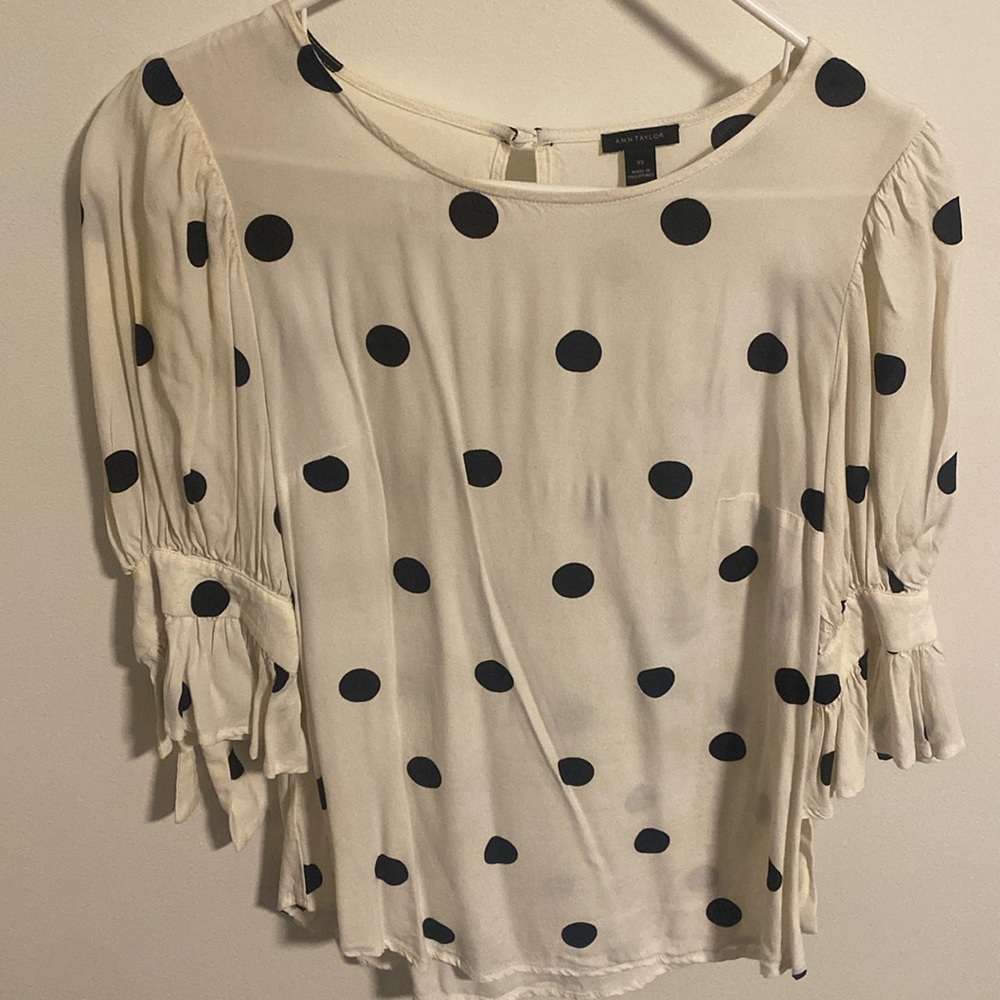 Ann Taylor polka dot shirt